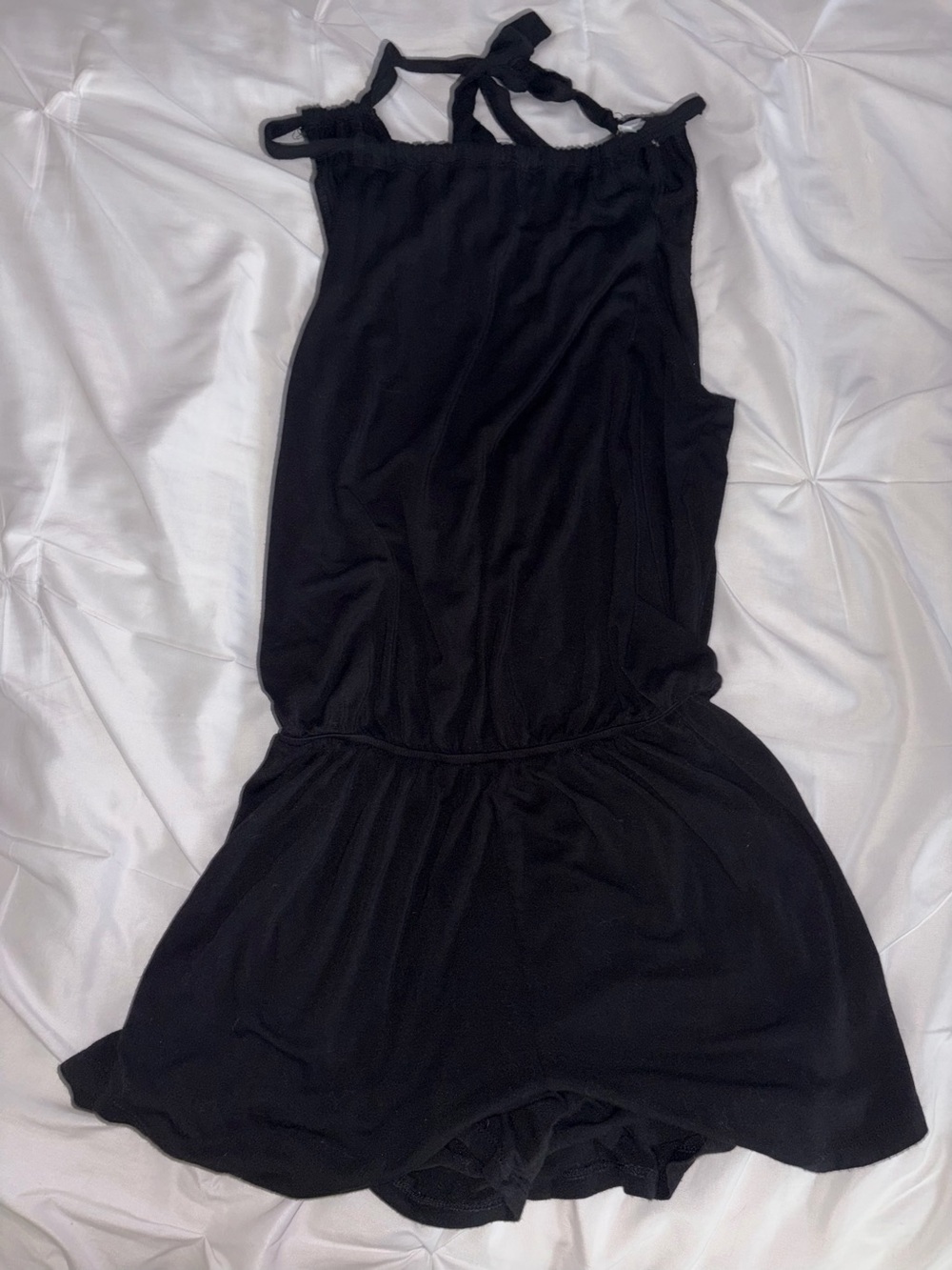 Z Supply Black Tie-Strap Romper with tie back